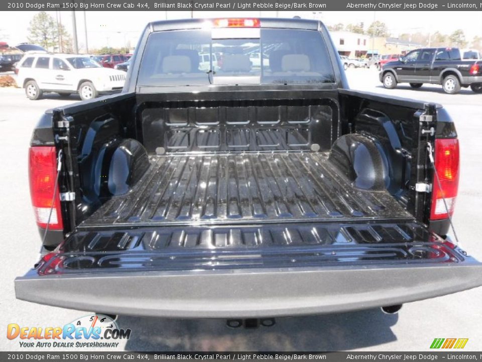 2010 Dodge Ram 1500 Big Horn Crew Cab 4x4 Brilliant Black Crystal Pearl / Light Pebble Beige/Bark Brown Photo #4