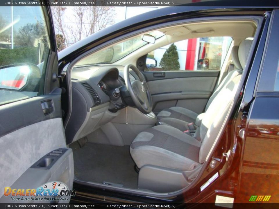 2007 Nissan Sentra 2.0 Super Black / Charcoal/Steel Photo #29