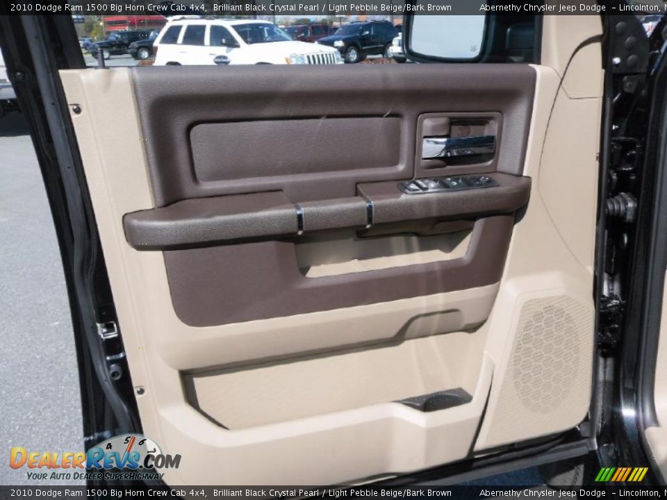 2010 Dodge Ram 1500 Big Horn Crew Cab 4x4 Brilliant Black Crystal Pearl / Light Pebble Beige/Bark Brown Photo #8