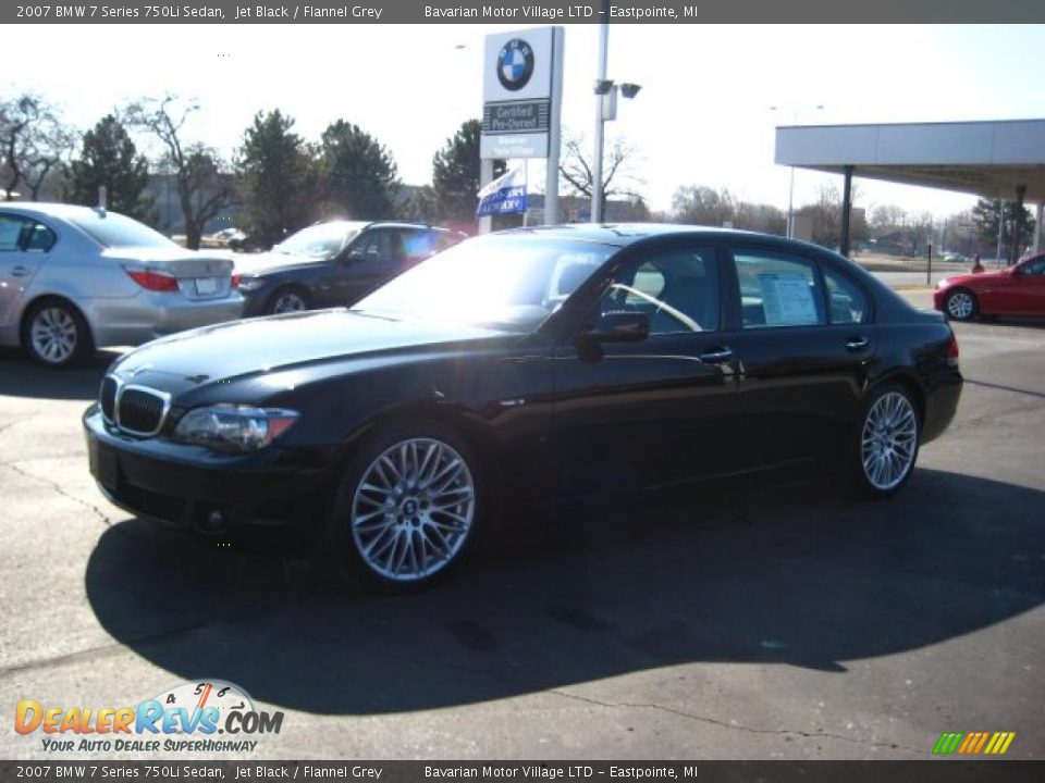 2007 BMW 7 Series 750Li Sedan Jet Black / Flannel Grey Photo #1