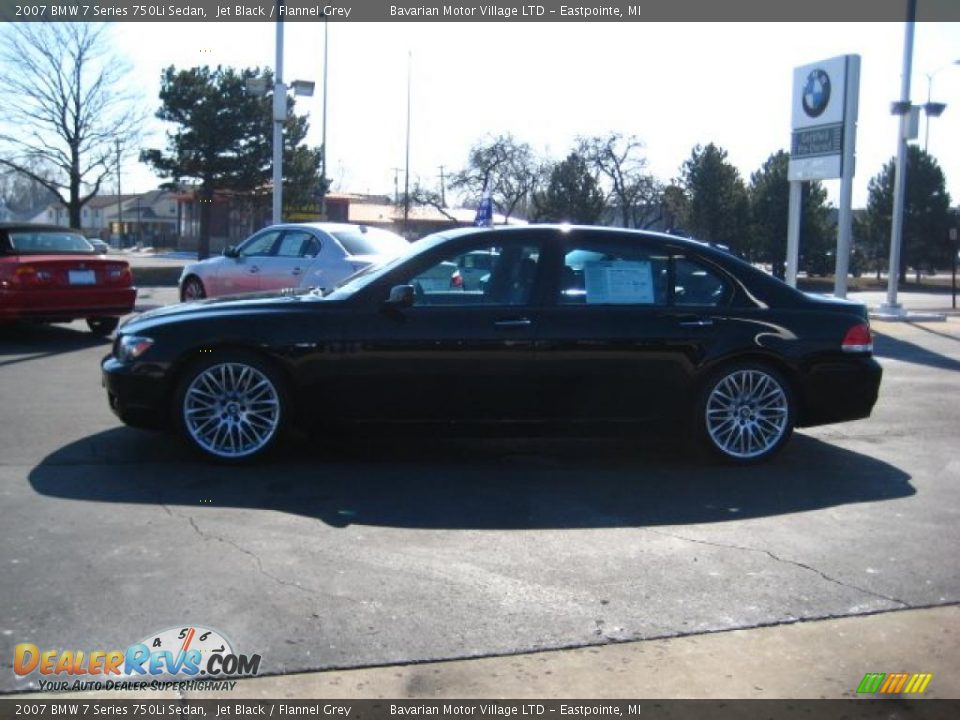 2007 BMW 7 Series 750Li Sedan Jet Black / Flannel Grey Photo #2