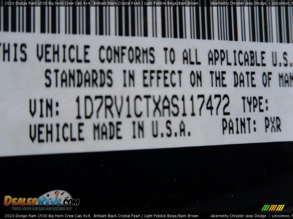 2010 Dodge Ram 1500 Big Horn Crew Cab 4x4 Brilliant Black Crystal Pearl / Light Pebble Beige/Bark Brown Photo #11
