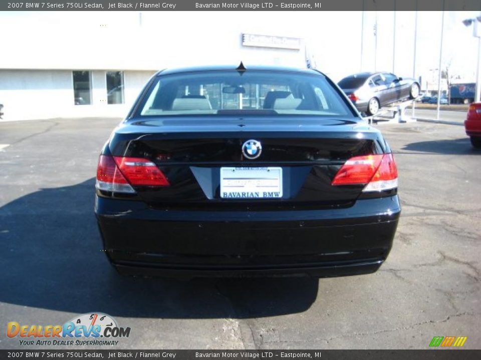2007 BMW 7 Series 750Li Sedan Jet Black / Flannel Grey Photo #4