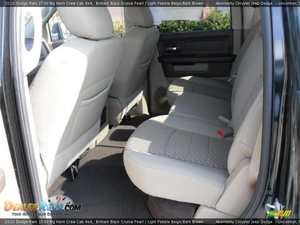 2010 Dodge Ram 1500 Big Horn Crew Cab 4x4 Brilliant Black Crystal Pearl / Light Pebble Beige/Bark Brown Photo #12