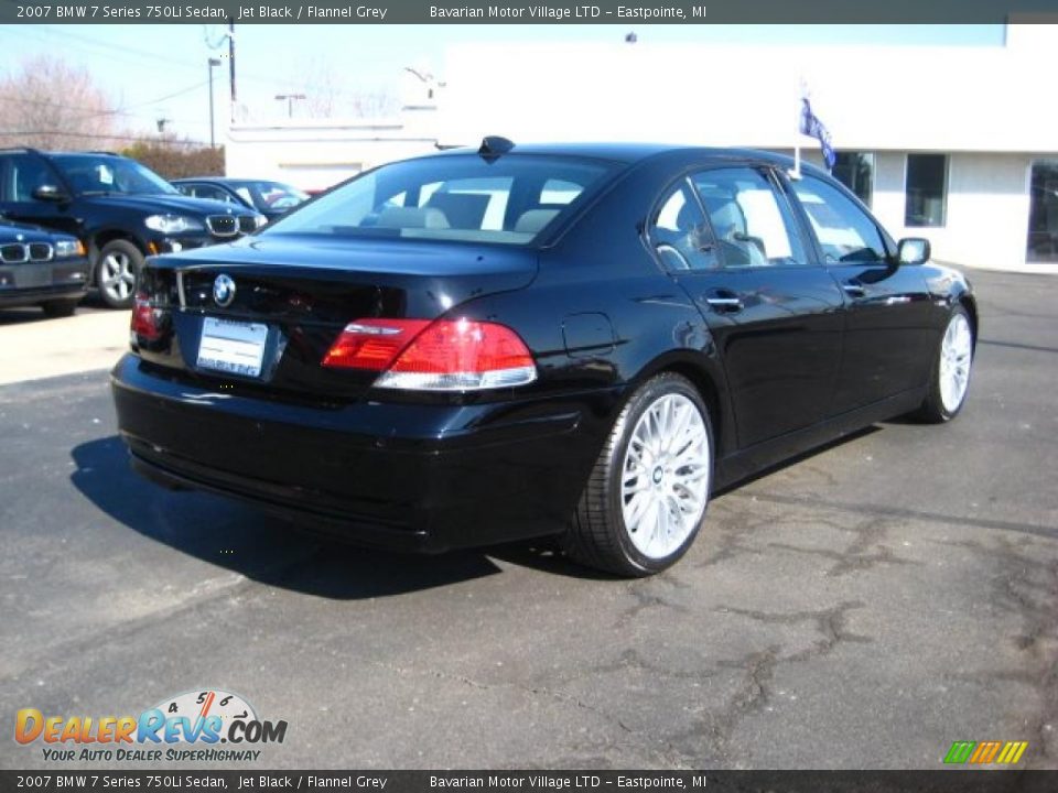 2007 BMW 7 Series 750Li Sedan Jet Black / Flannel Grey Photo #5