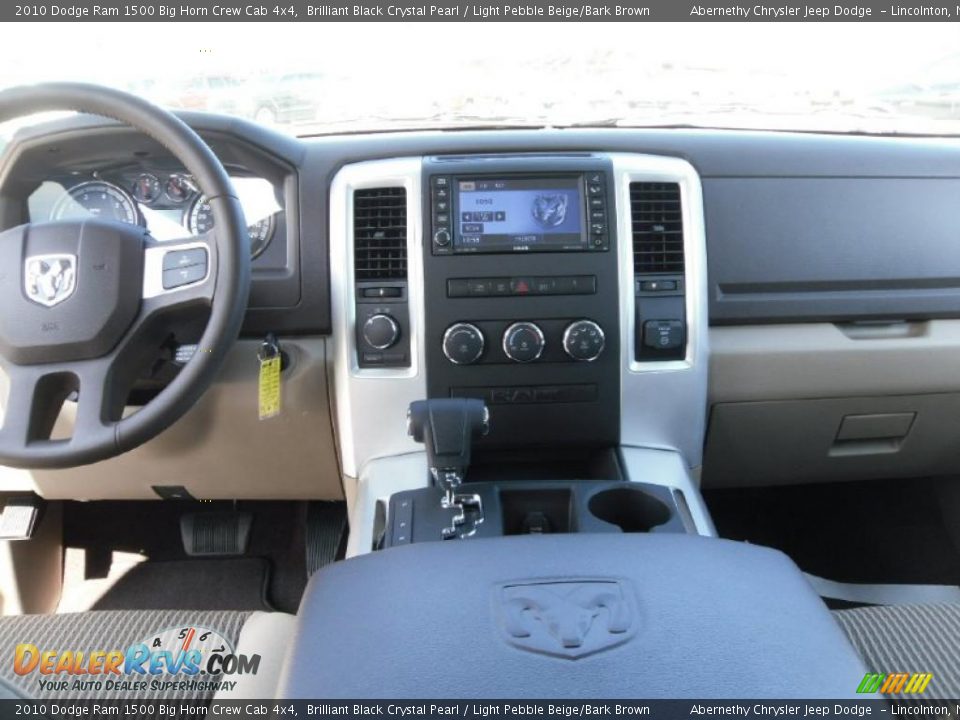 2010 Dodge Ram 1500 Big Horn Crew Cab 4x4 Brilliant Black Crystal Pearl / Light Pebble Beige/Bark Brown Photo #14