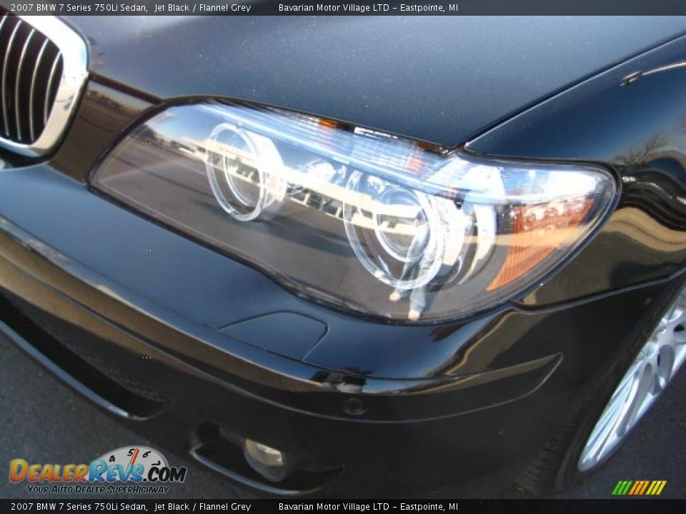2007 BMW 7 Series 750Li Sedan Jet Black / Flannel Grey Photo #11