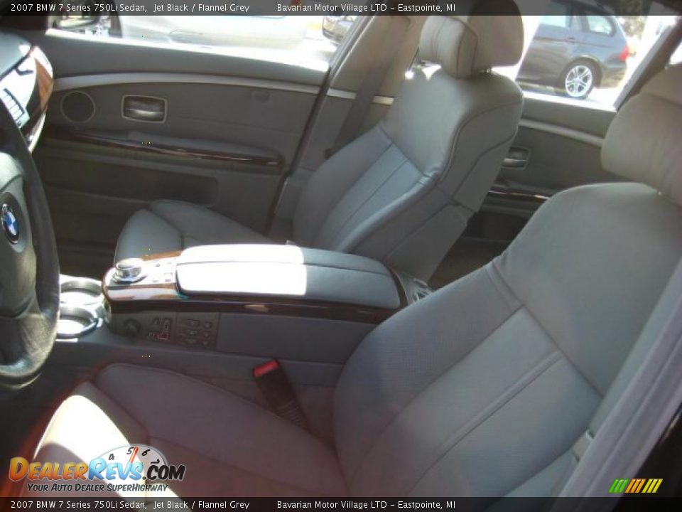 2007 BMW 7 Series 750Li Sedan Jet Black / Flannel Grey Photo #13