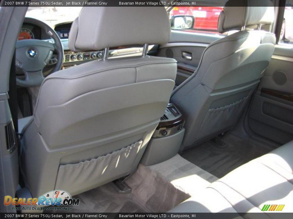 2007 BMW 7 Series 750Li Sedan Jet Black / Flannel Grey Photo #14