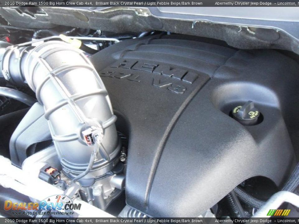 2010 Dodge Ram 1500 Big Horn Crew Cab 4x4 Brilliant Black Crystal Pearl / Light Pebble Beige/Bark Brown Photo #22
