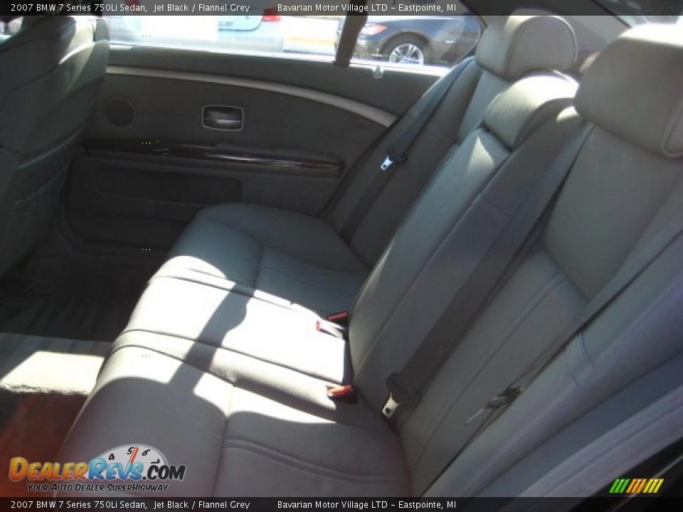 2007 BMW 7 Series 750Li Sedan Jet Black / Flannel Grey Photo #15