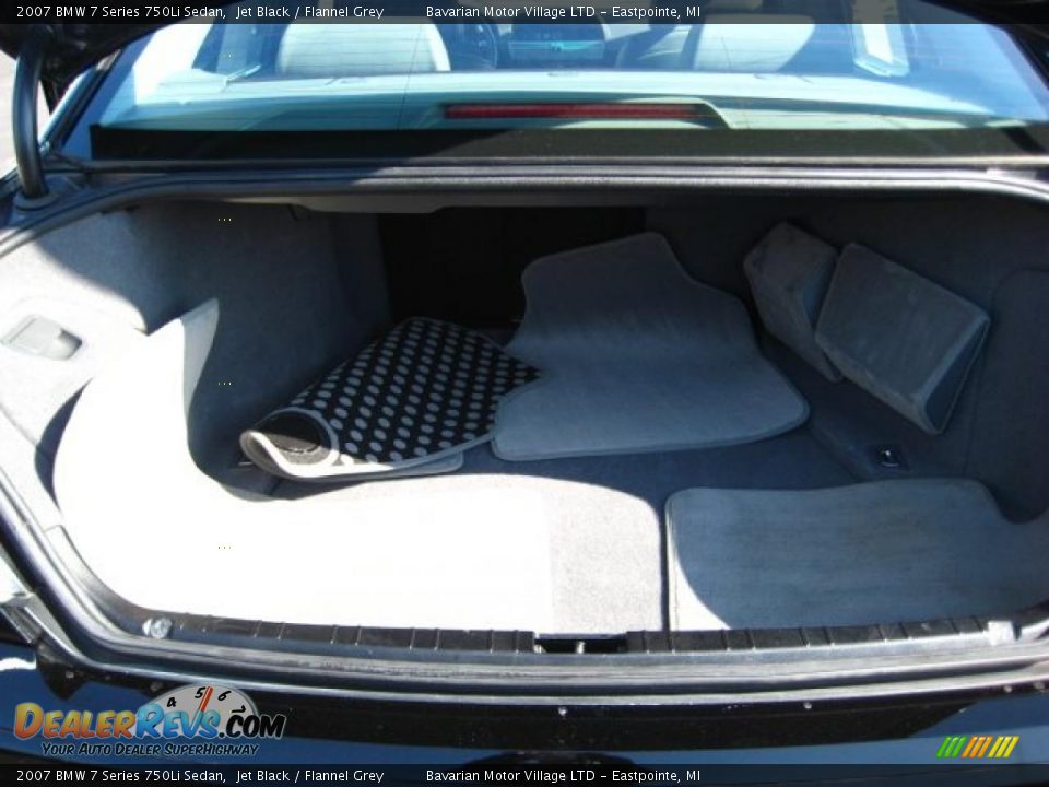 2007 BMW 7 Series 750Li Sedan Jet Black / Flannel Grey Photo #16