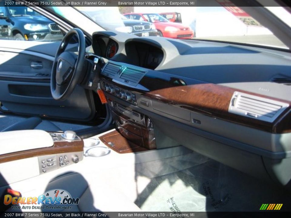 2007 BMW 7 Series 750Li Sedan Jet Black / Flannel Grey Photo #17