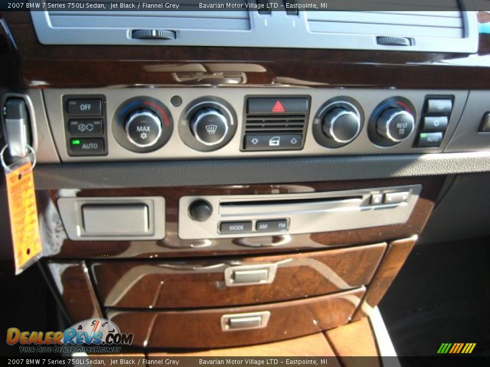 2007 BMW 7 Series 750Li Sedan Jet Black / Flannel Grey Photo #18