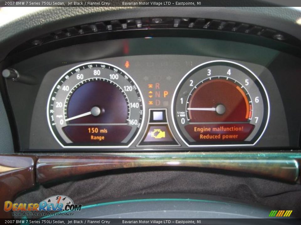 2007 BMW 7 Series 750Li Sedan Jet Black / Flannel Grey Photo #22