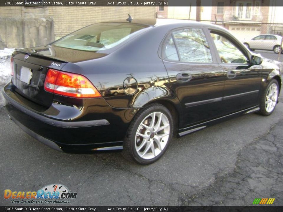 2005 Saab 9-3 Aero Sport Sedan Black / Slate Gray Photo #1