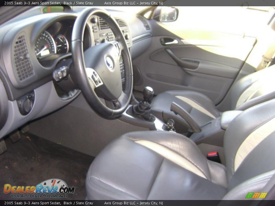 2005 Saab 9-3 Aero Sport Sedan Black / Slate Gray Photo #3