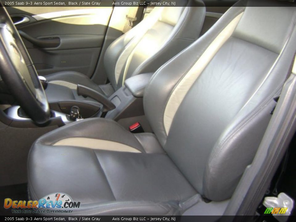 2005 Saab 9-3 Aero Sport Sedan Black / Slate Gray Photo #4