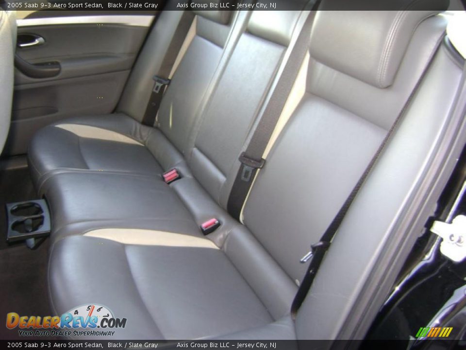 2005 Saab 9-3 Aero Sport Sedan Black / Slate Gray Photo #6