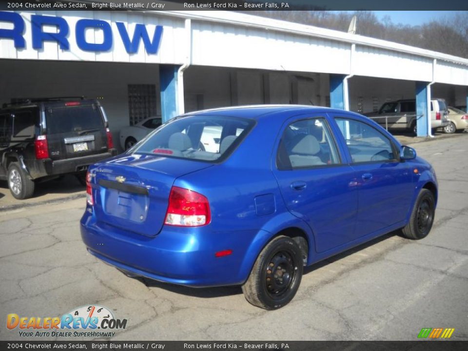 2004 Chevrolet Aveo Sedan Bright Blue Metallic / Gray Photo #2