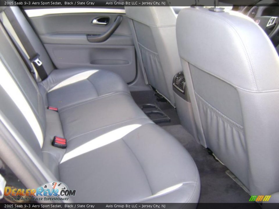 2005 Saab 9-3 Aero Sport Sedan Black / Slate Gray Photo #7