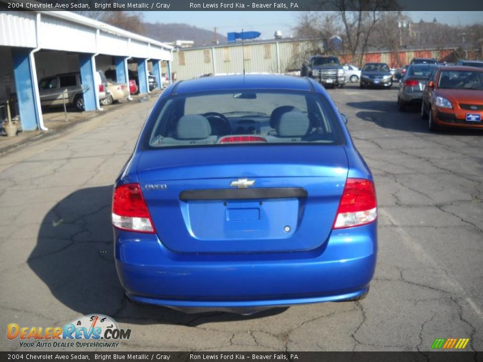 2004 Chevrolet Aveo Sedan Bright Blue Metallic / Gray Photo #3