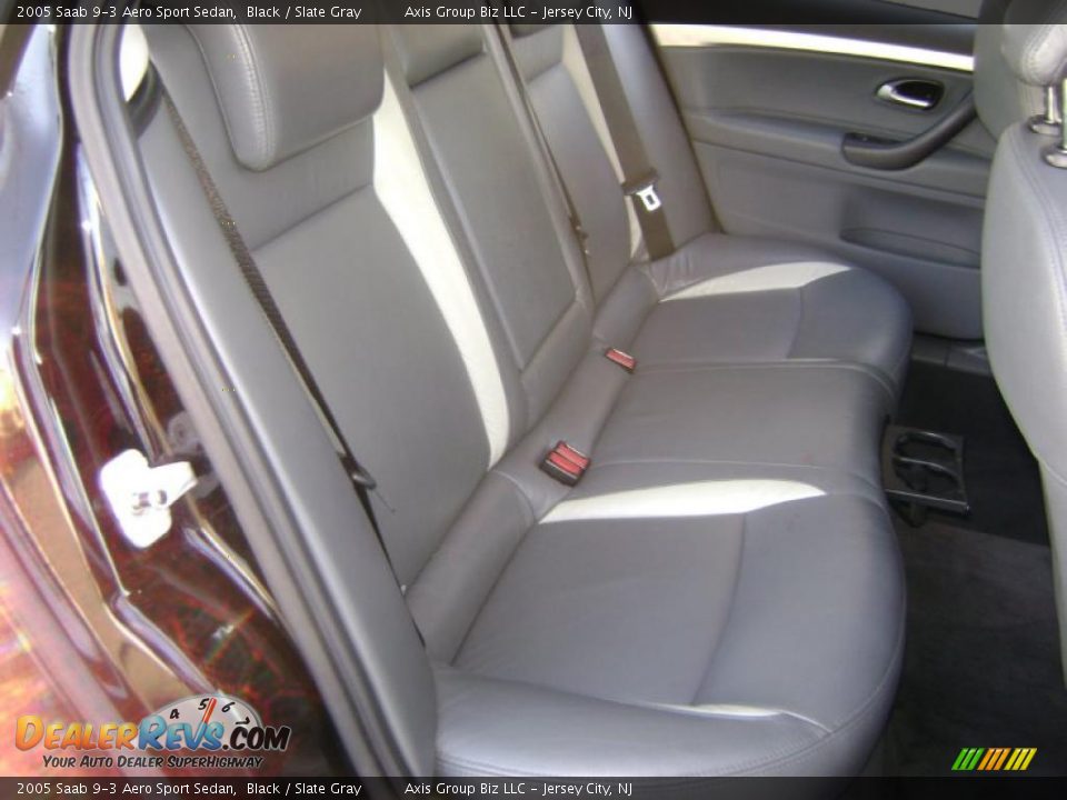 2005 Saab 9-3 Aero Sport Sedan Black / Slate Gray Photo #8