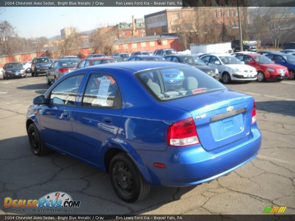 2004 Chevrolet Aveo Sedan Bright Blue Metallic / Gray Photo #4
