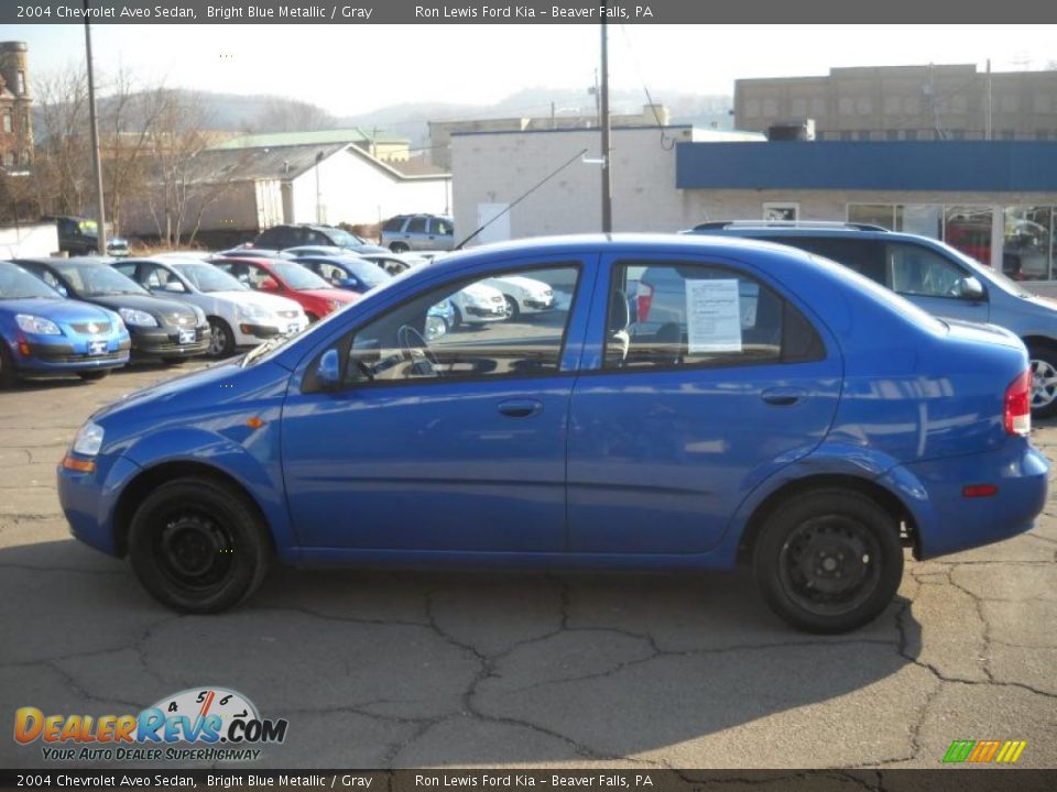 2004 Chevrolet Aveo Sedan Bright Blue Metallic / Gray Photo #5