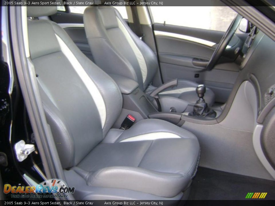 2005 Saab 9-3 Aero Sport Sedan Black / Slate Gray Photo #10