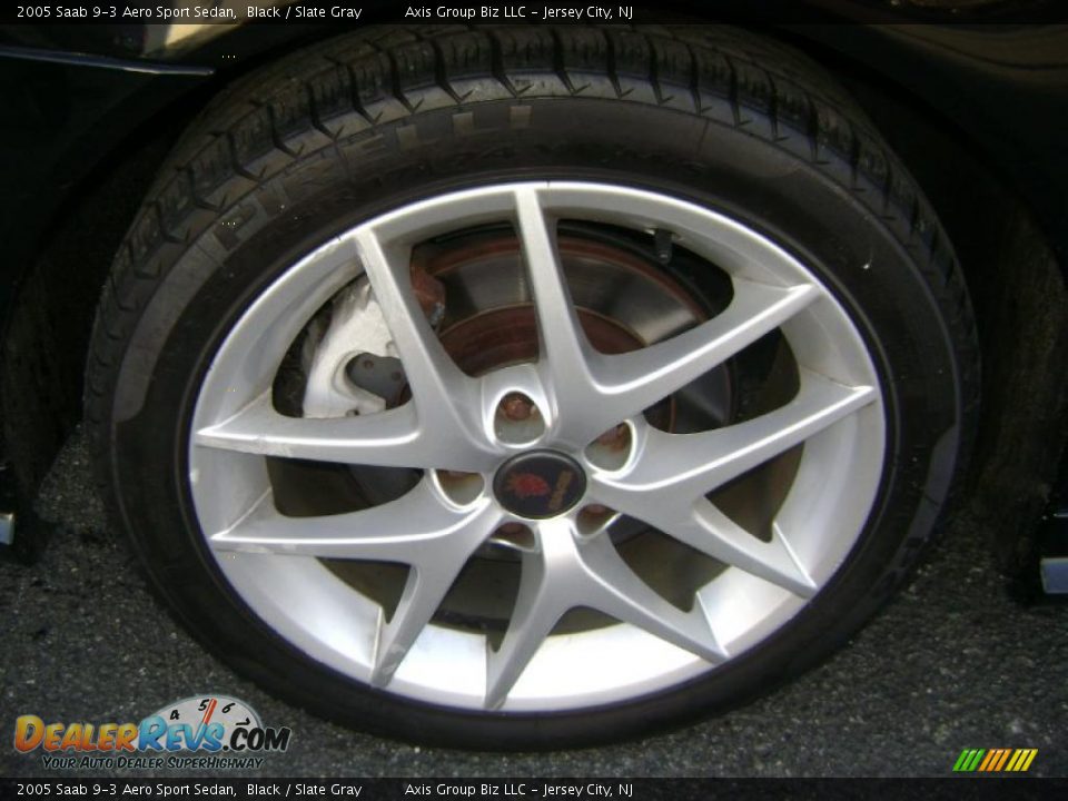 2005 Saab 9-3 Aero Sport Sedan Black / Slate Gray Photo #11