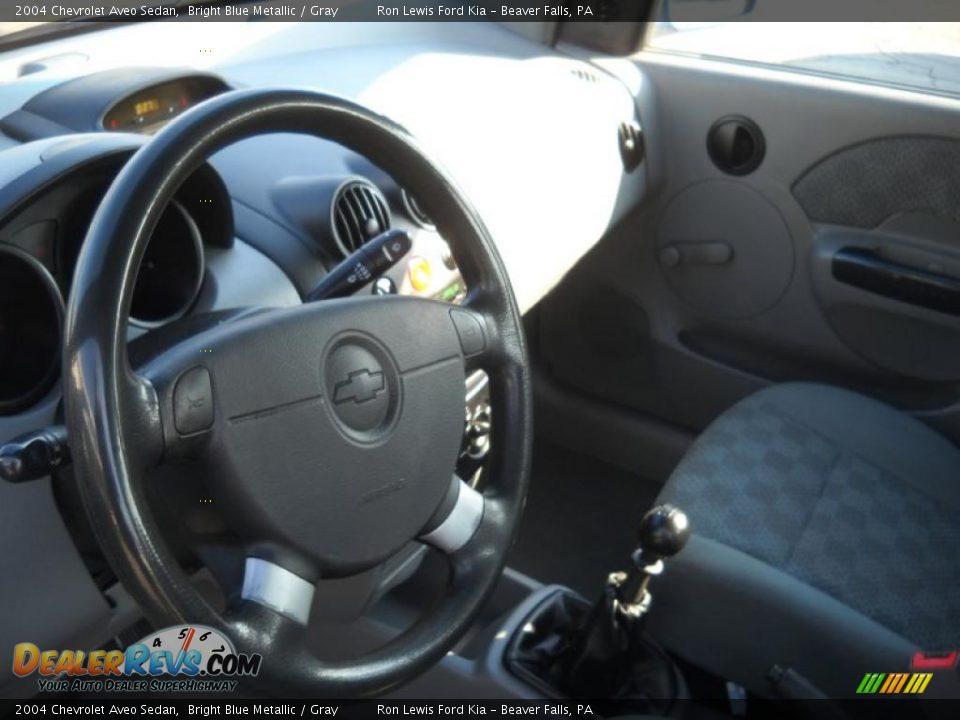 2004 Chevrolet Aveo Sedan Bright Blue Metallic / Gray Photo #7