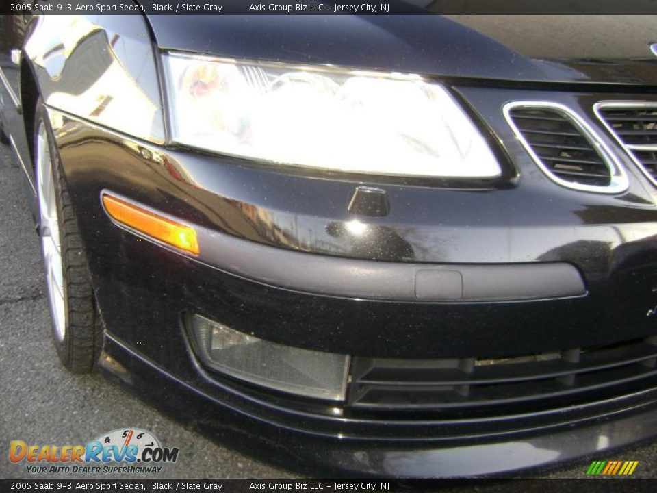 2005 Saab 9-3 Aero Sport Sedan Black / Slate Gray Photo #12