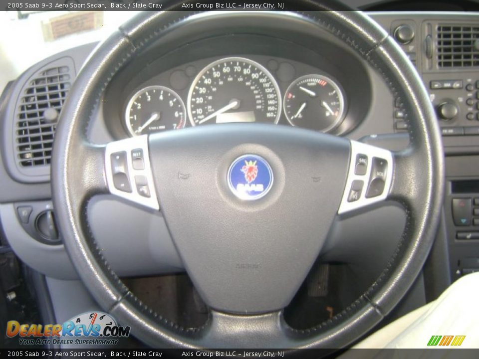 2005 Saab 9-3 Aero Sport Sedan Black / Slate Gray Photo #20