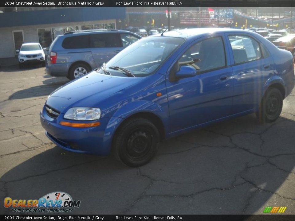 2004 Chevrolet Aveo Sedan Bright Blue Metallic / Gray Photo #16