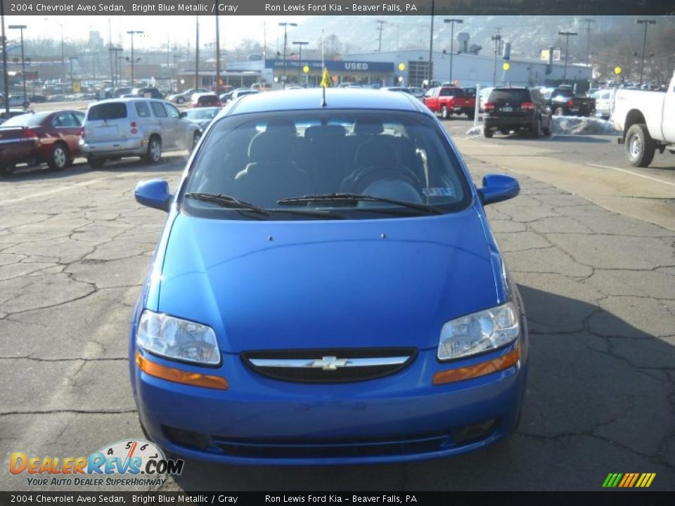 2004 Chevrolet Aveo Sedan Bright Blue Metallic / Gray Photo #17