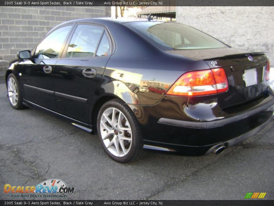 2005 Saab 9-3 Aero Sport Sedan Black / Slate Gray Photo #24