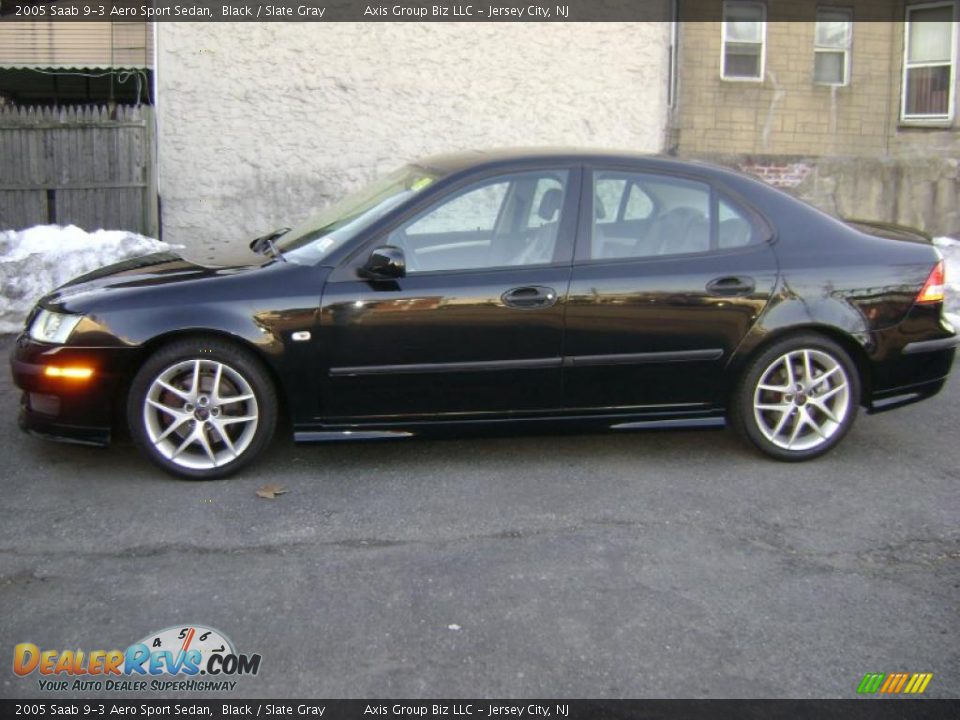 2005 Saab 9-3 Aero Sport Sedan Black / Slate Gray Photo #25