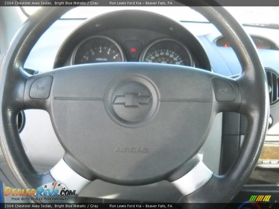 2004 Chevrolet Aveo Sedan Bright Blue Metallic / Gray Photo #24