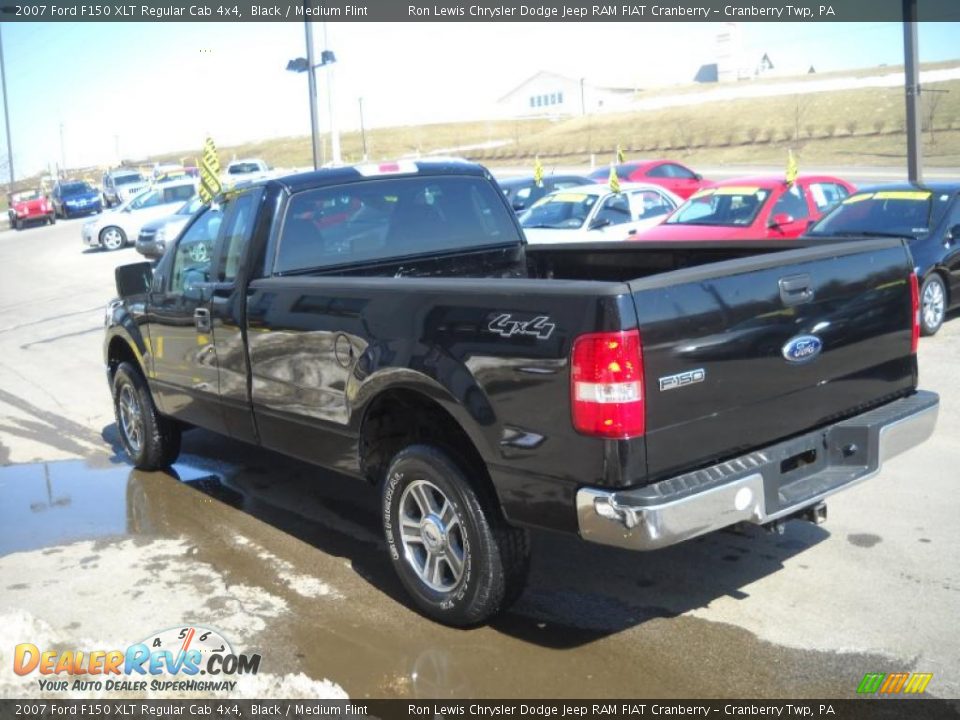 2007 Ford F150 XLT Regular Cab 4x4 Black / Medium Flint Photo #4