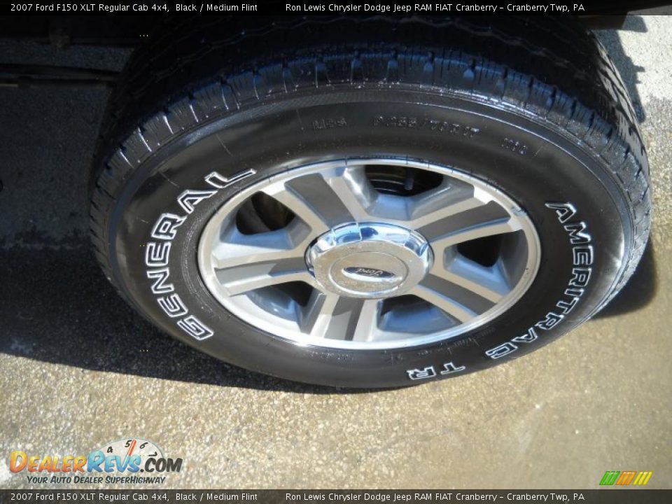 2007 Ford F150 XLT Regular Cab 4x4 Black / Medium Flint Photo #14