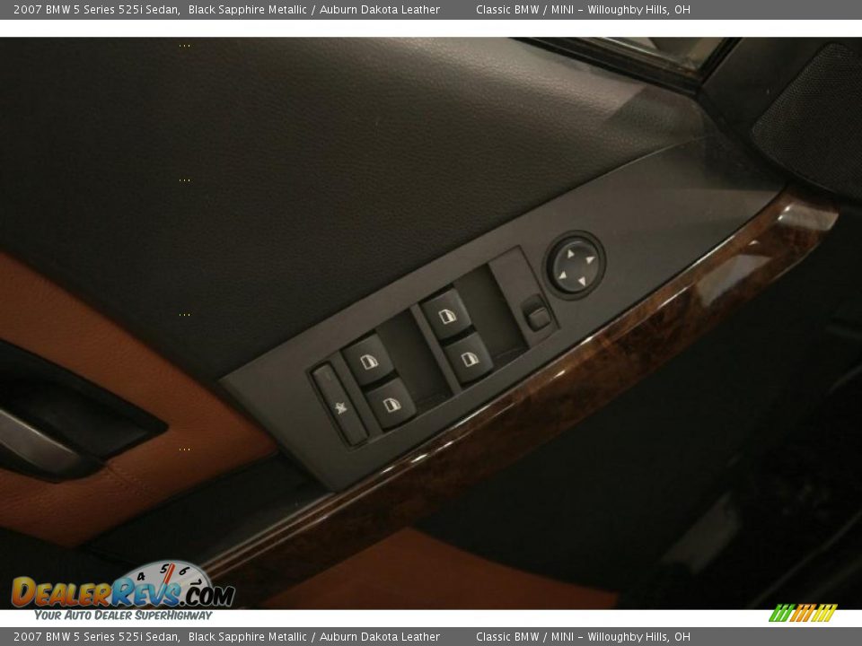 2007 BMW 5 Series 525i Sedan Black Sapphire Metallic / Auburn Dakota Leather Photo #9