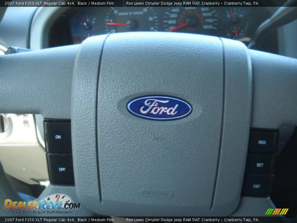 2007 Ford F150 XLT Regular Cab 4x4 Black / Medium Flint Photo #24