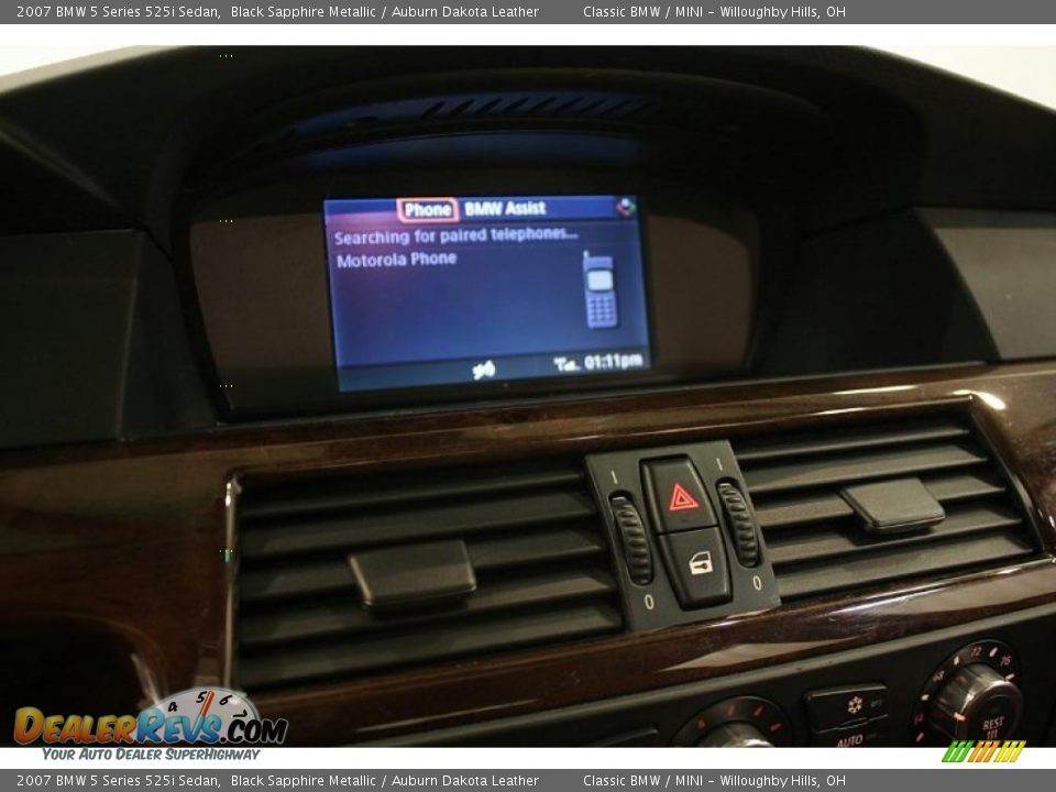 2007 BMW 5 Series 525i Sedan Black Sapphire Metallic / Auburn Dakota Leather Photo #19