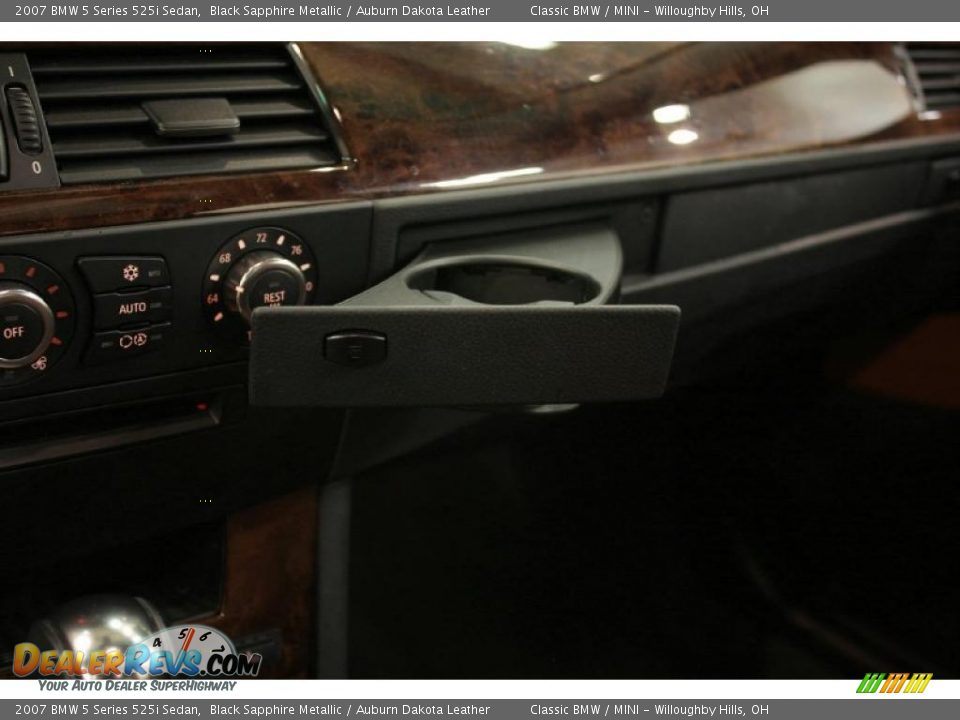 2007 BMW 5 Series 525i Sedan Black Sapphire Metallic / Auburn Dakota Leather Photo #23