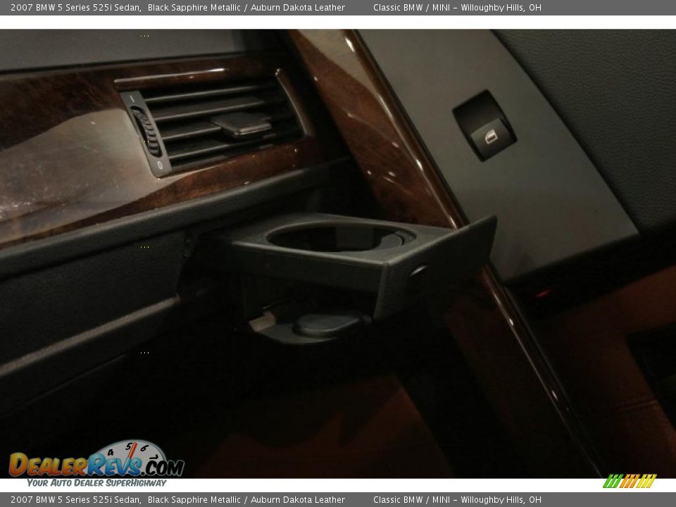 2007 BMW 5 Series 525i Sedan Black Sapphire Metallic / Auburn Dakota Leather Photo #24