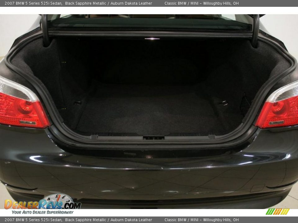 2007 BMW 5 Series 525i Sedan Black Sapphire Metallic / Auburn Dakota Leather Photo #30