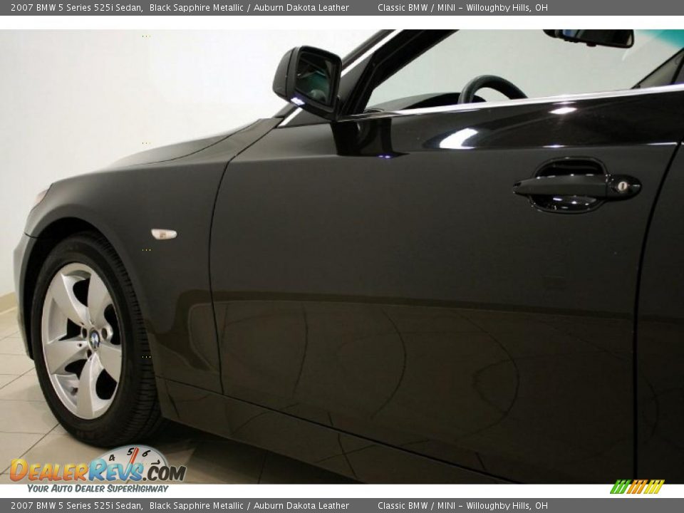 2007 BMW 5 Series 525i Sedan Black Sapphire Metallic / Auburn Dakota Leather Photo #34
