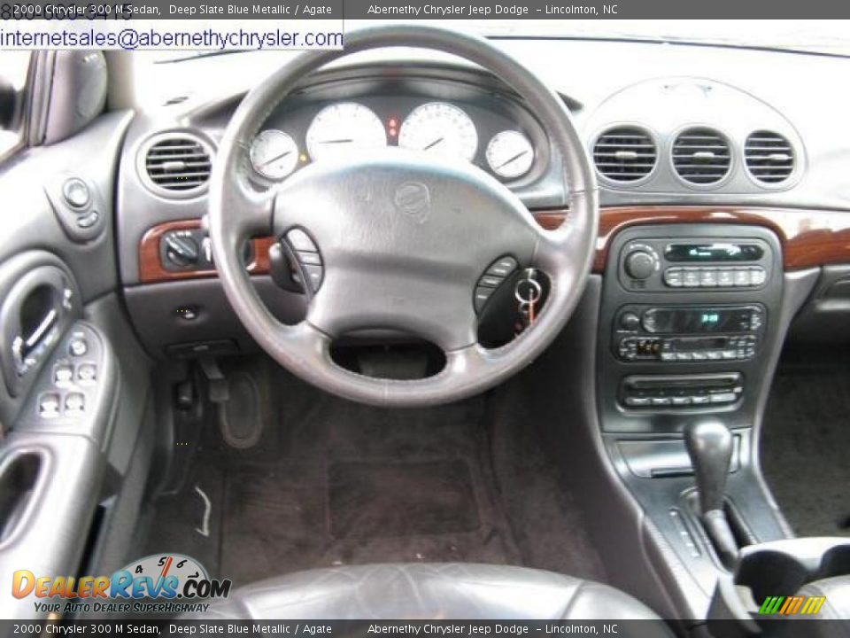 2000 Chrysler 300 M Sedan Deep Slate Blue Metallic / Agate Photo #9