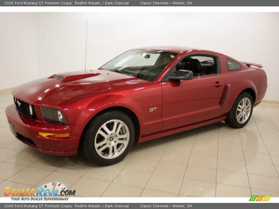 2006 Ford Mustang GT Premium Coupe Redfire Metallic / Dark Charcoal Photo #3